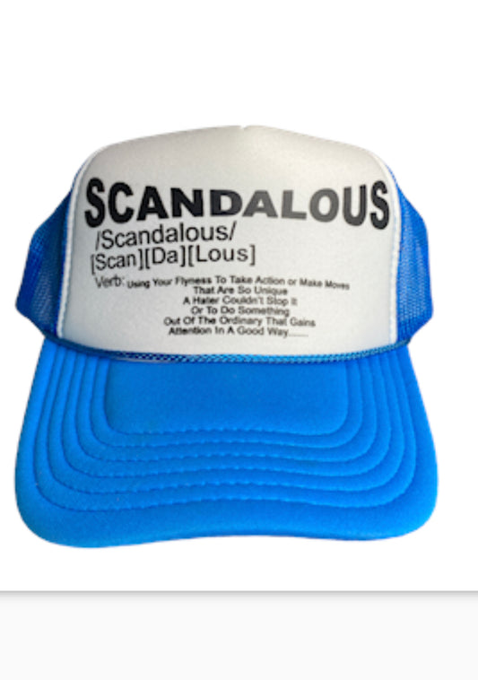 Baby Blue & White Scandalous Definition Trucker Hat