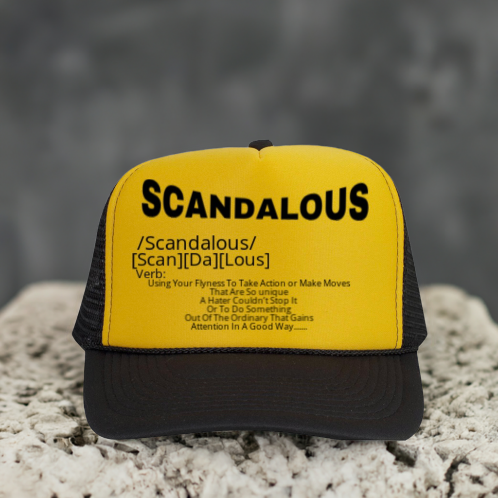 Black & Yellow Scandalous Definition Trucker Hat