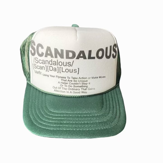 Dark Green & White Scandalous Definition Trucker Hat