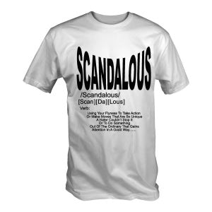 White & Black Scandalous Definition T-Shirt