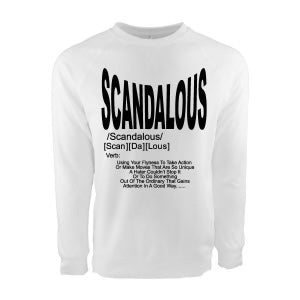 White & Black Scandalous Definition Sweatshirt