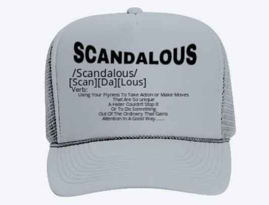 Grey Scandalous Definition Trucker Hat