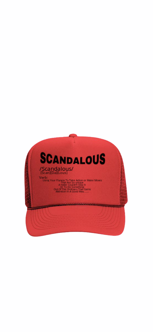 Red & Black Scandalous Definition Trucker Hat