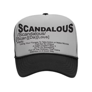 Black & Grey Scandalous Definition Trucker Hat