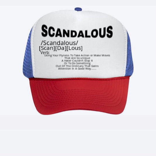 Blue , White , & Red  Scandalous Definition Trucker Hat